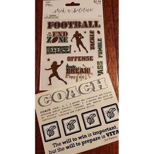 3 Sheets Football Sports Planner Stickers Papercraft  DIY‎ Crafts Envelope Seals